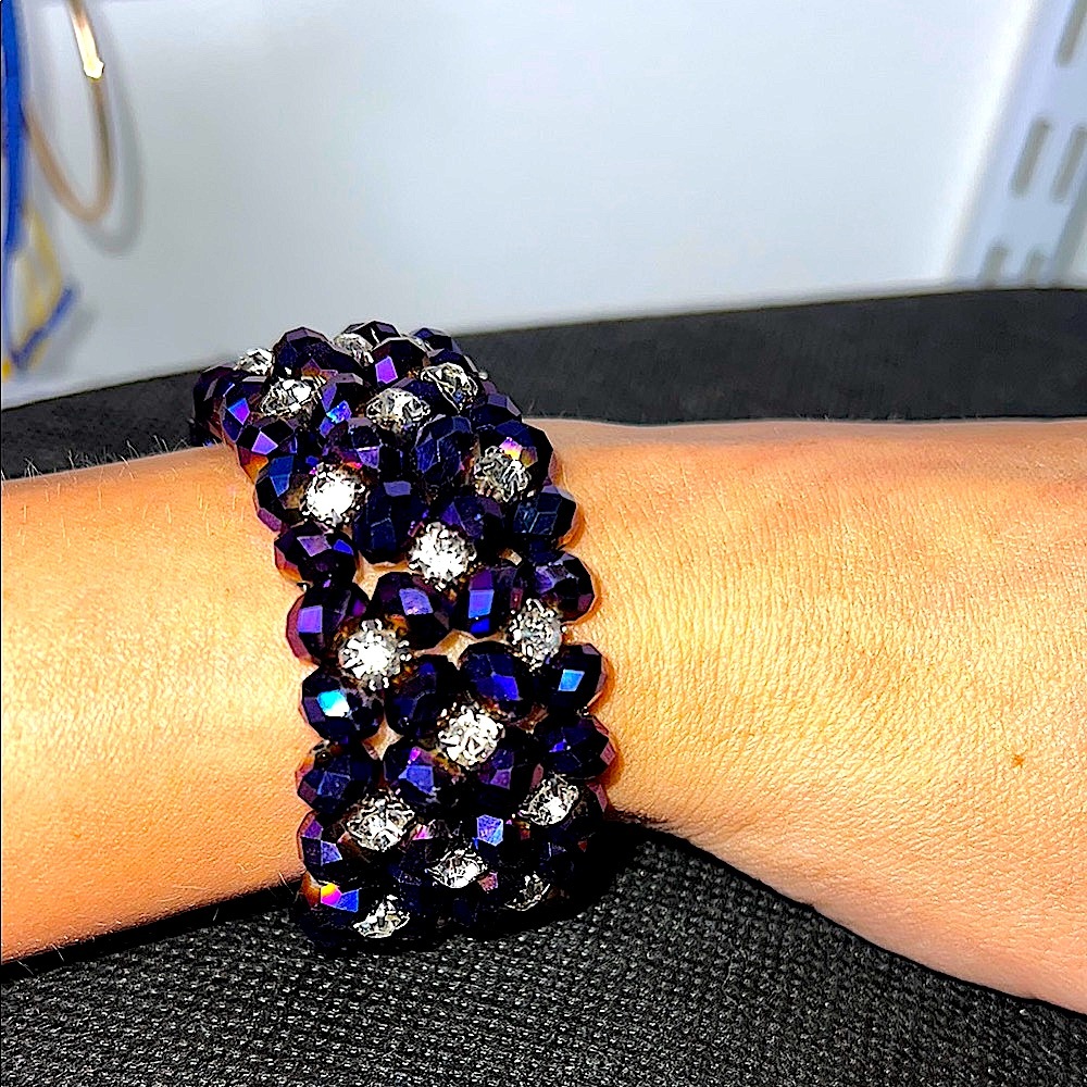 Elegant Purple Crystal Bracelet